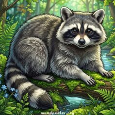 Dibujos de Mapaches para Colorear – Gratis en PDF e Imprimir en A4 