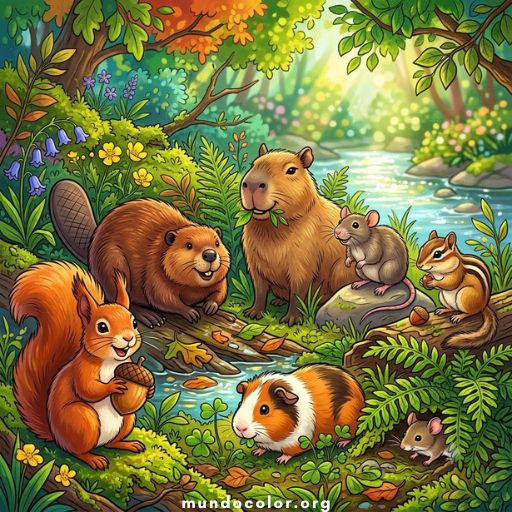 Розмальовки Roedores 🐭🐿️🐹