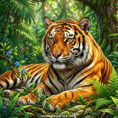 Dibujos de Tigres para Colorear 🐯 Gratis en PDF e Imprimir en A4