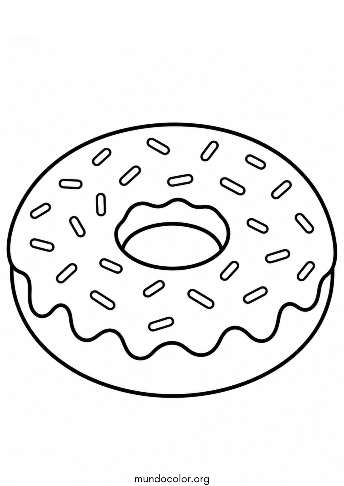 Dibujo de Donut (Dona) para colorear