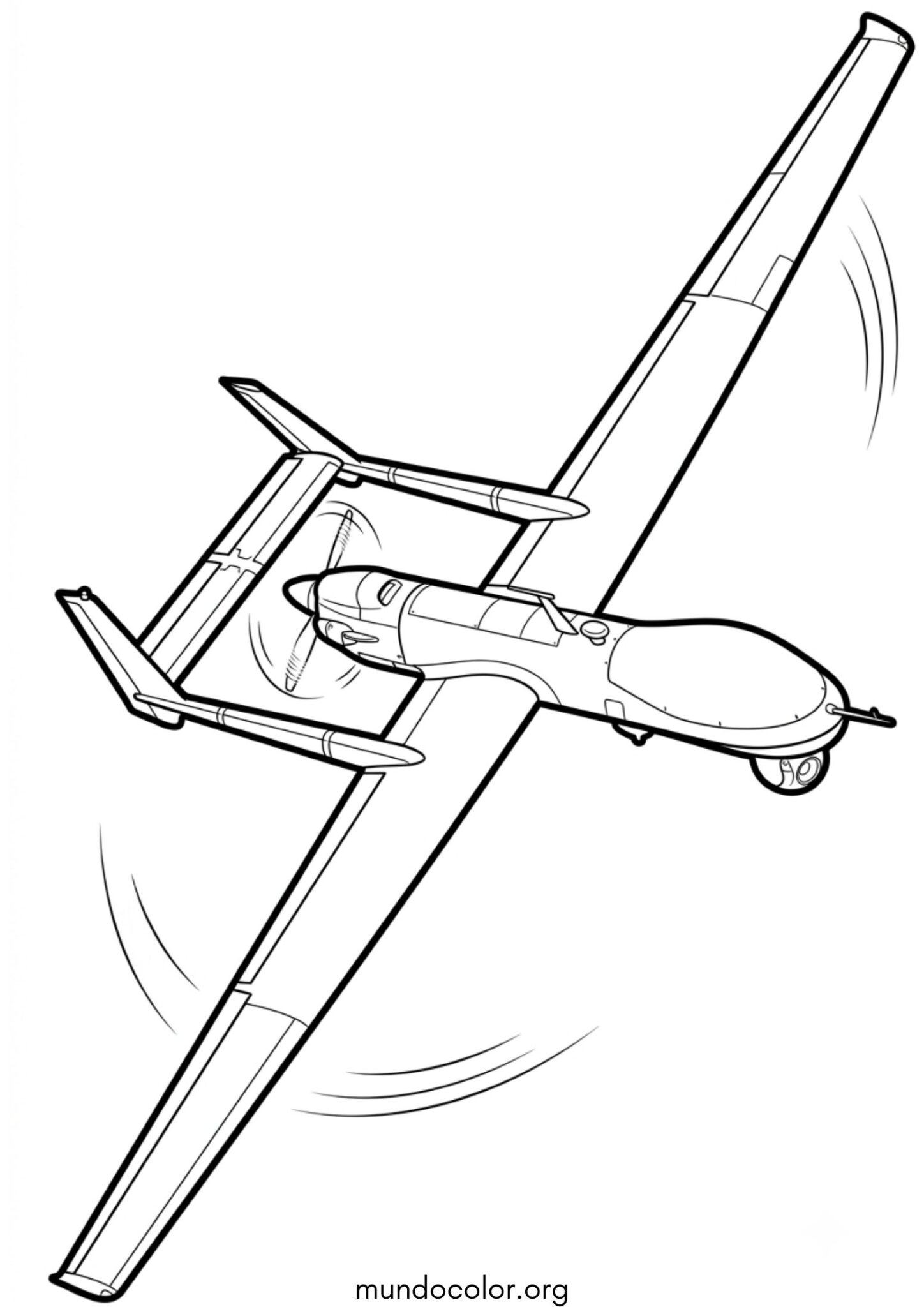 Dibujo de Dron militar táctico para imprimir Dibujo de Dron militar táctico para colorear