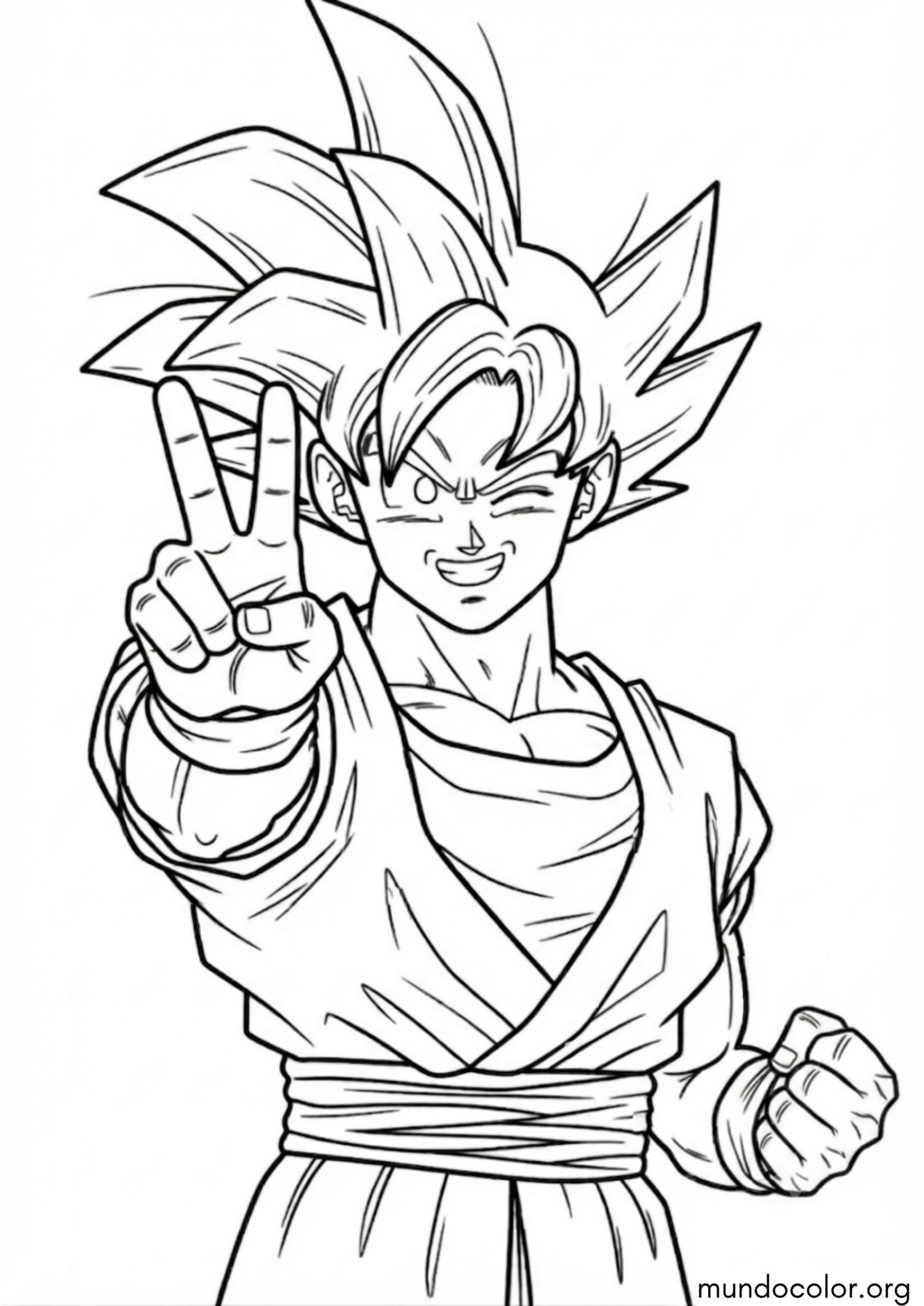Dibujo de Dulce Son Goku (Dragon Ball) para colorear