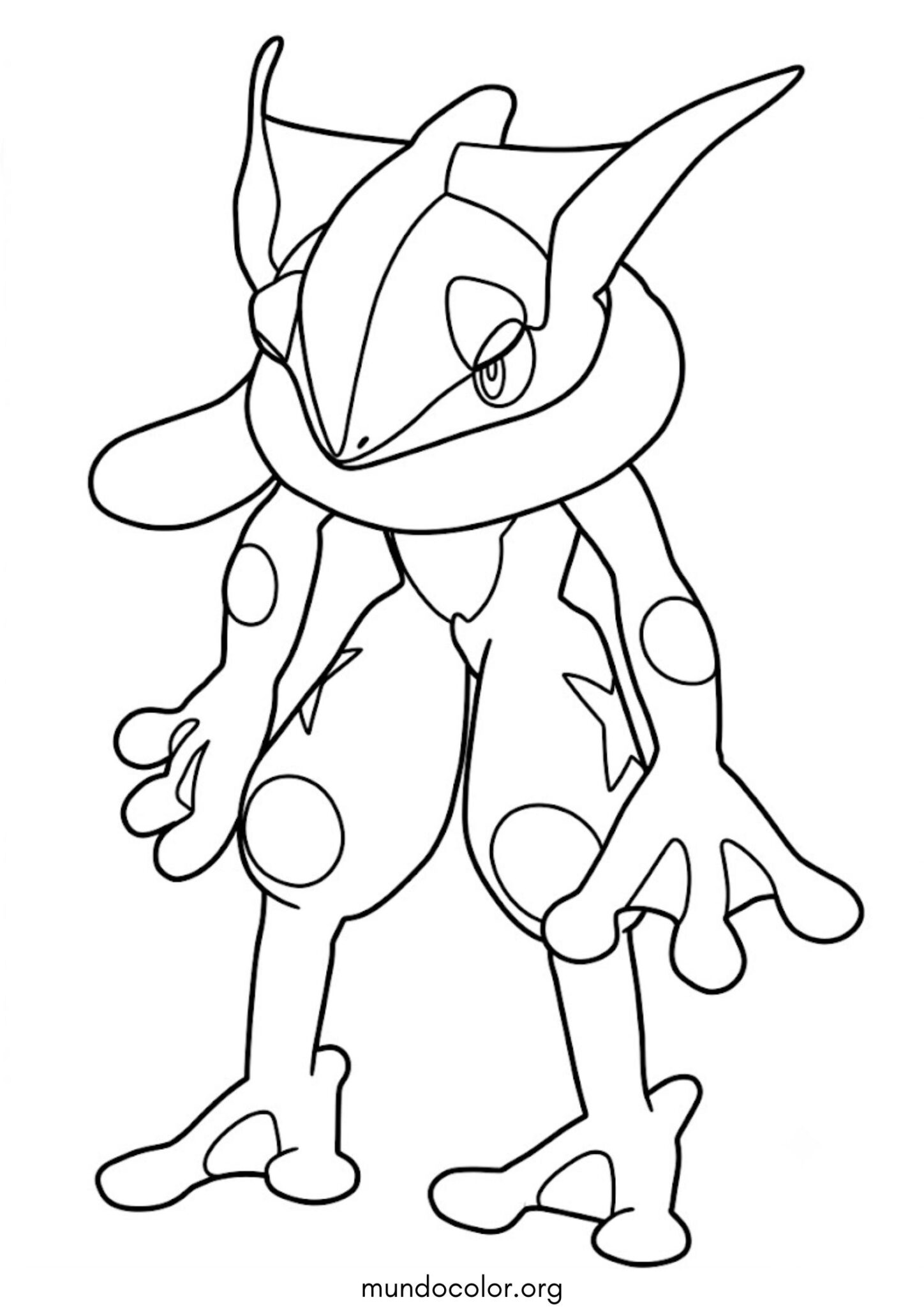 Dibujo de El Pokémon Greninja para colorear