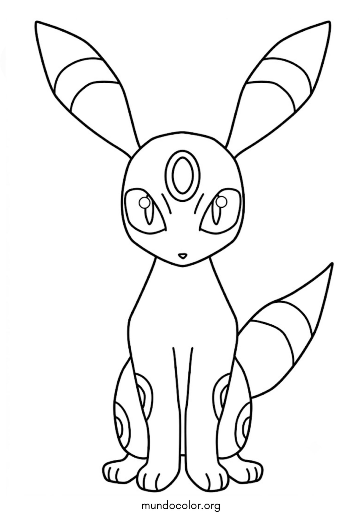 Dibujo de El Pokémon Umbreon para colorear