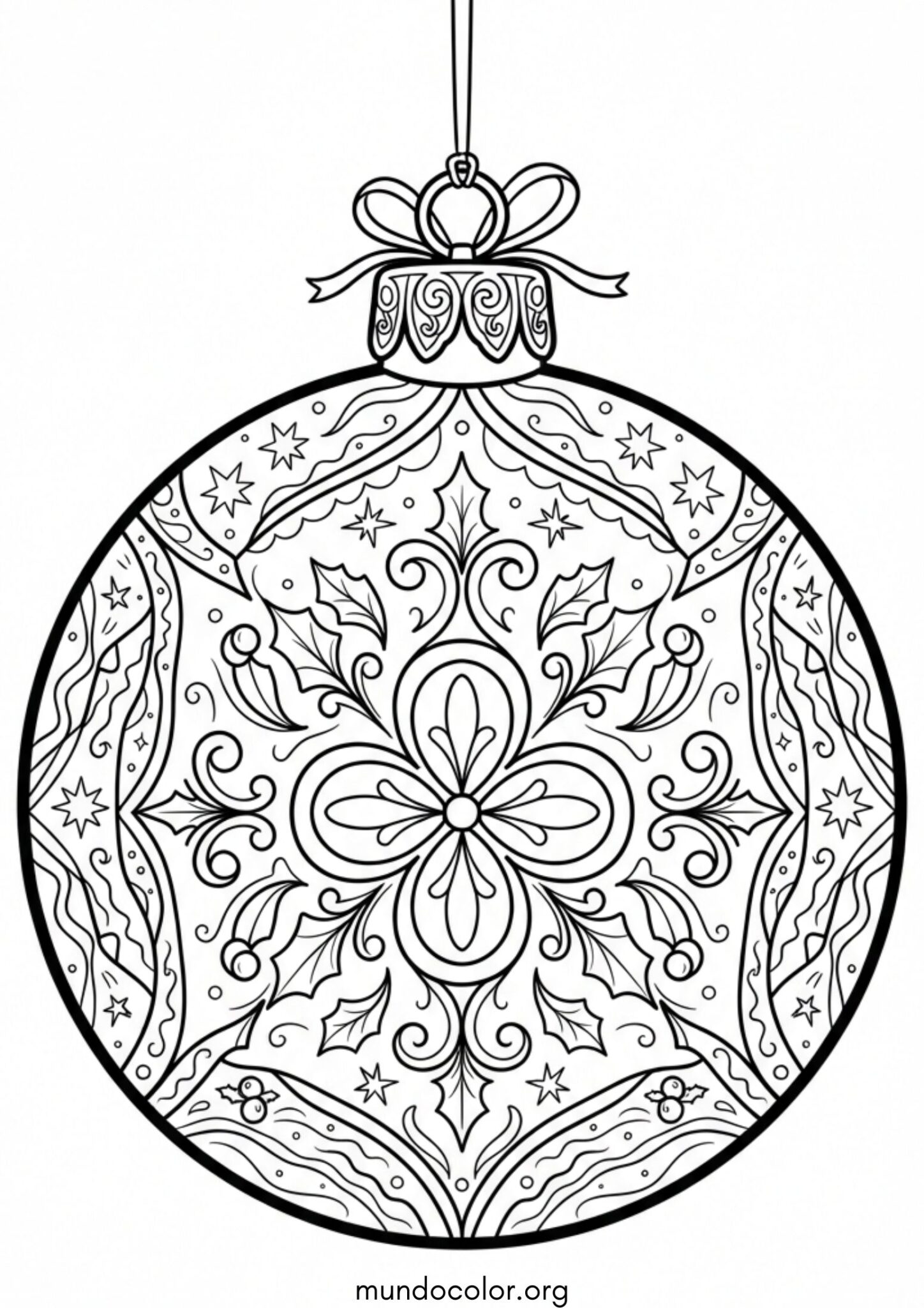 Dibujo de Esfera navideña para colorear