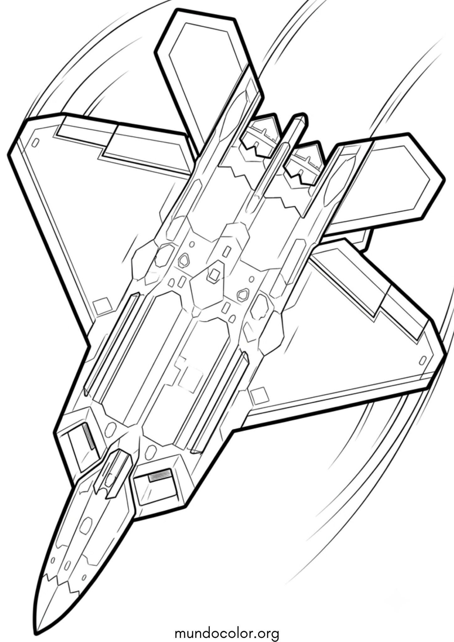 Dibujo de Caza de quinta generación F-22 Raptor para imprimir Dibujo de Caza de quinta generación F-22 Raptor para colorear