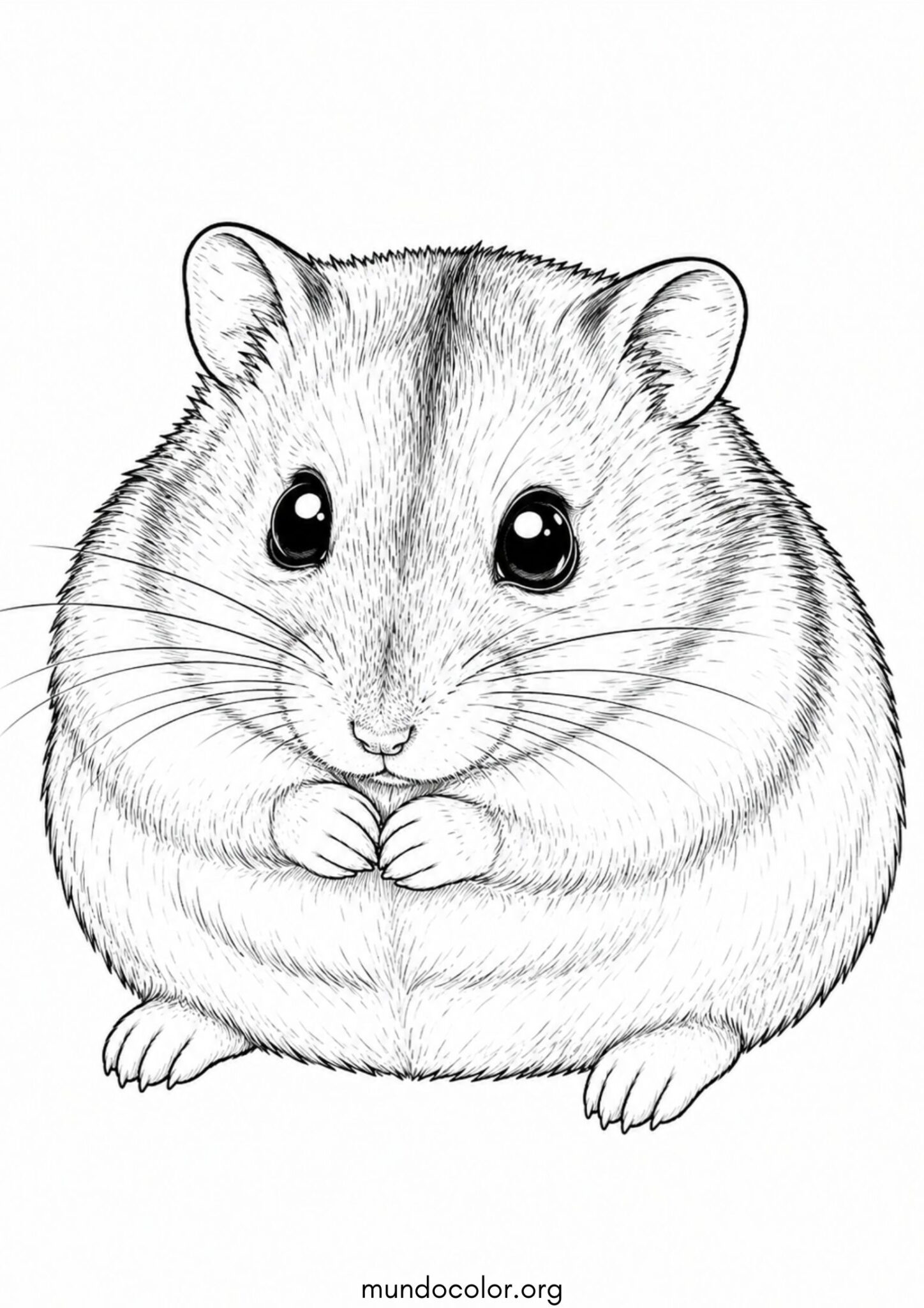 Dibujo de Hámster ruso (enano) para colorear