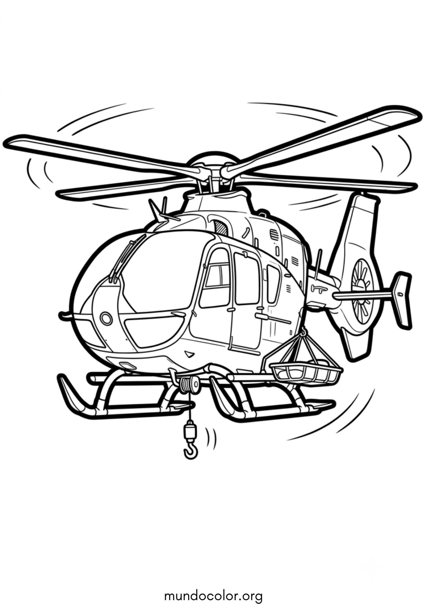 Dibujo de Helicóptero de rescate médico para imprimir Dibujo de Helicóptero de rescate médico para colorear
