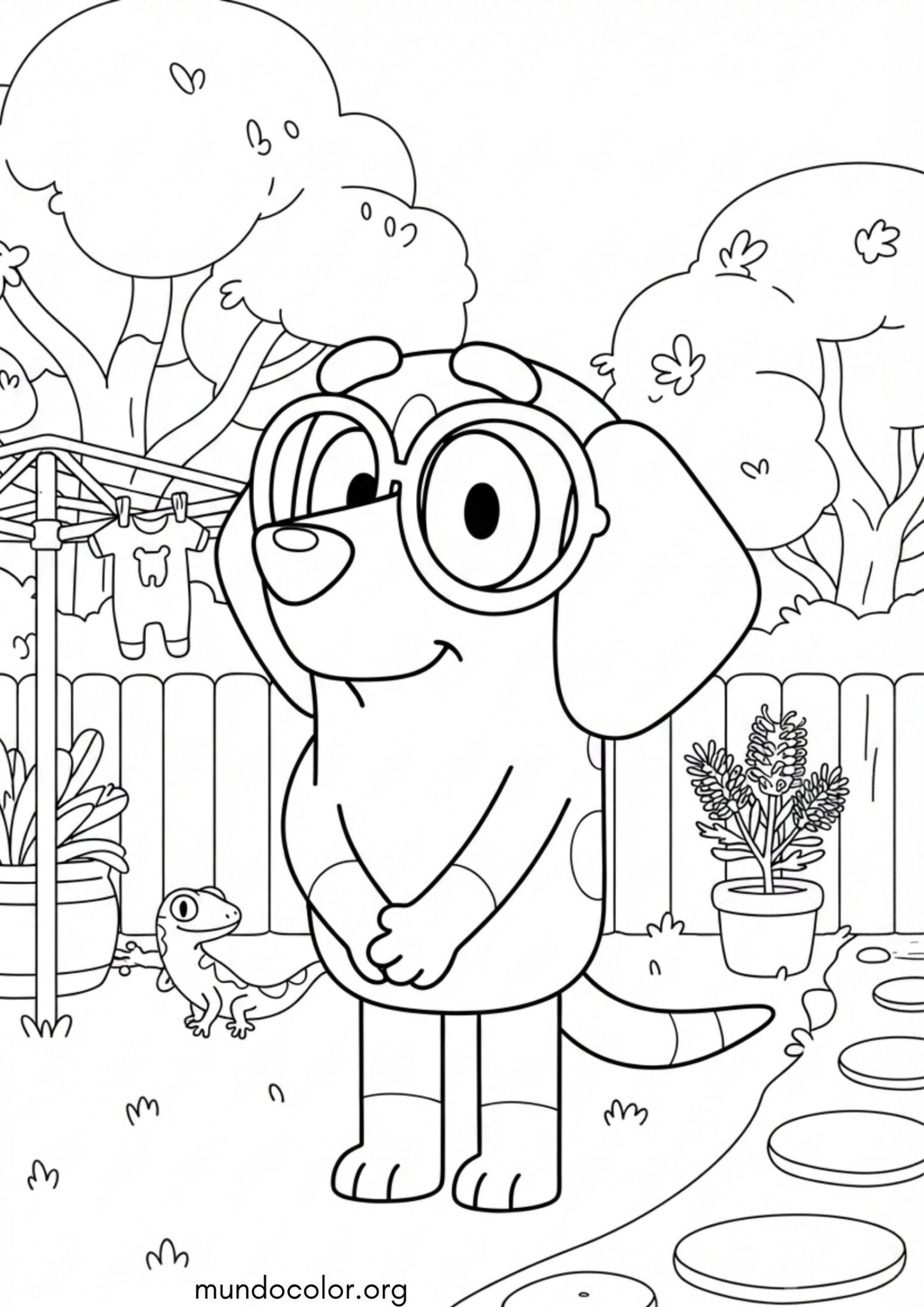 Dibujo de Honey de Bluey para imprimir Dibujo de Honey de Bluey para colorear