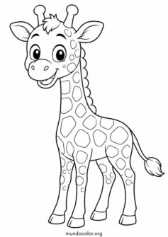Jirafa de dibujos animados