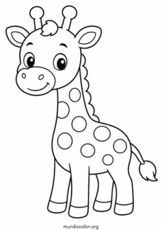 Jirafa fácil para niños pequeños