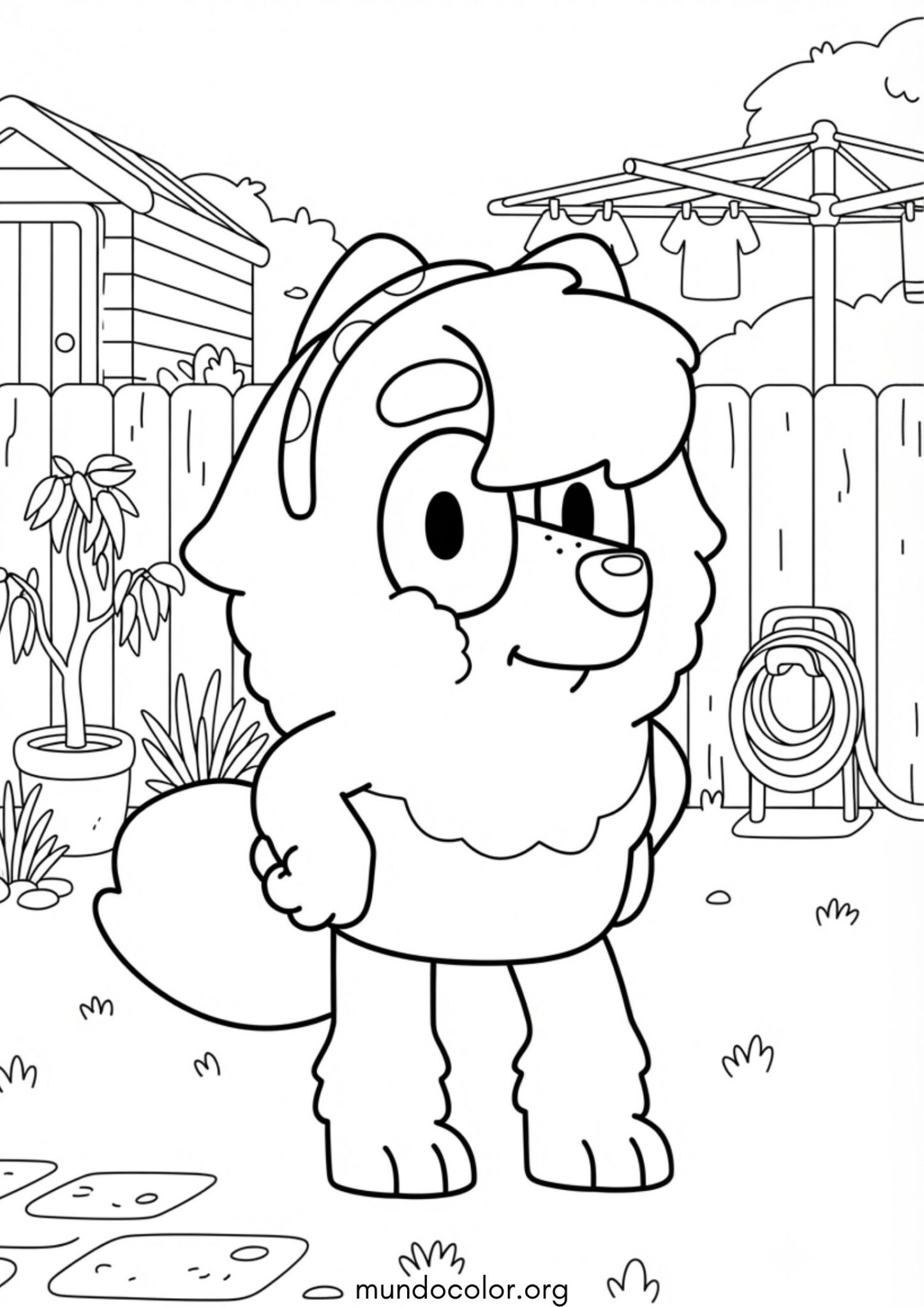 Dibujo de Judo de Bluey para imprimir Dibujo de Judo de Bluey para colorear