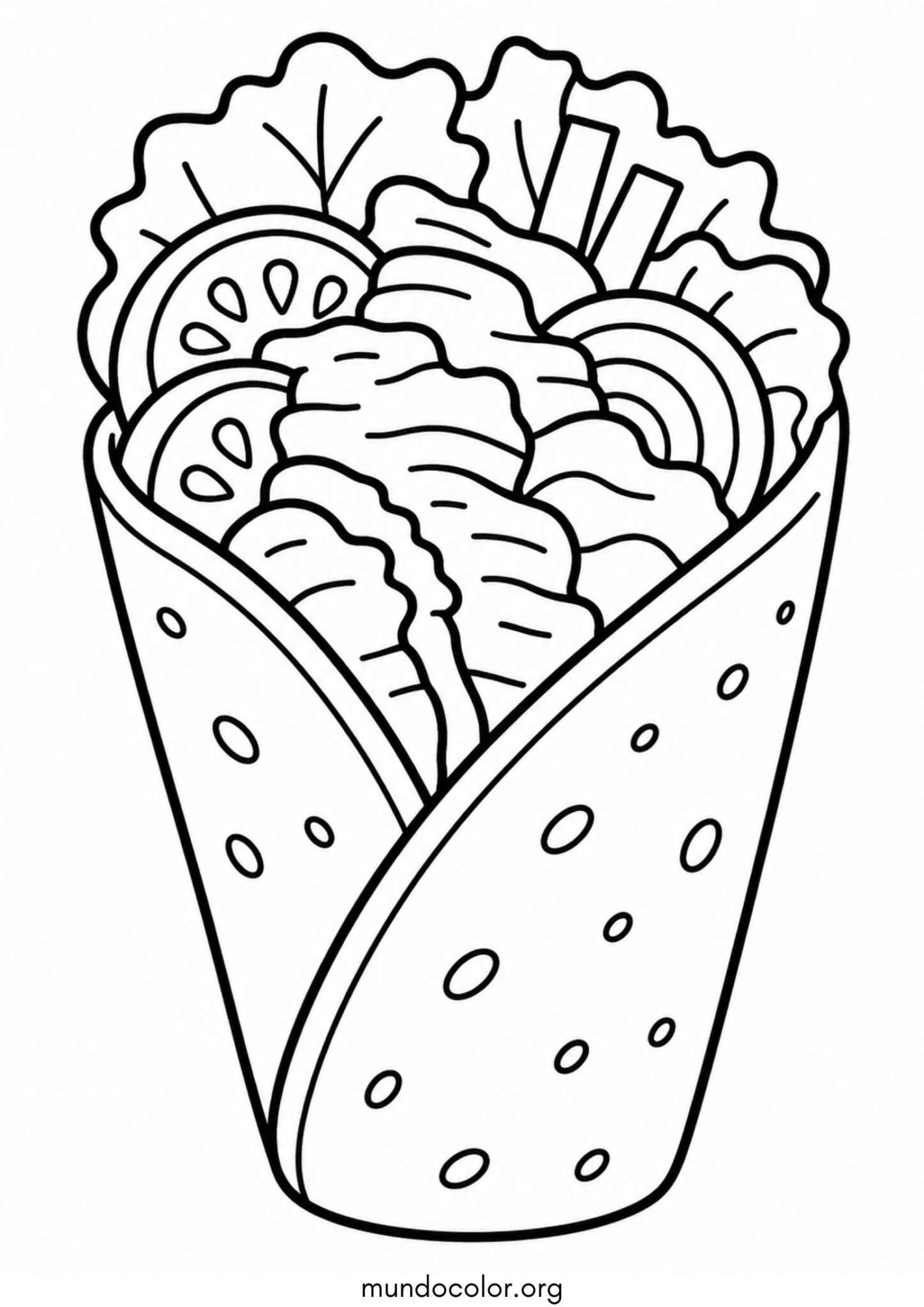 Dibujo de Kebab para colorear