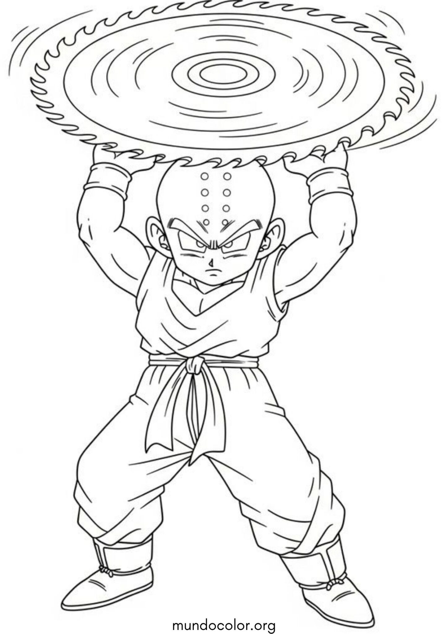 Dibujo de Krillin de Dragon Ball Z para colorear