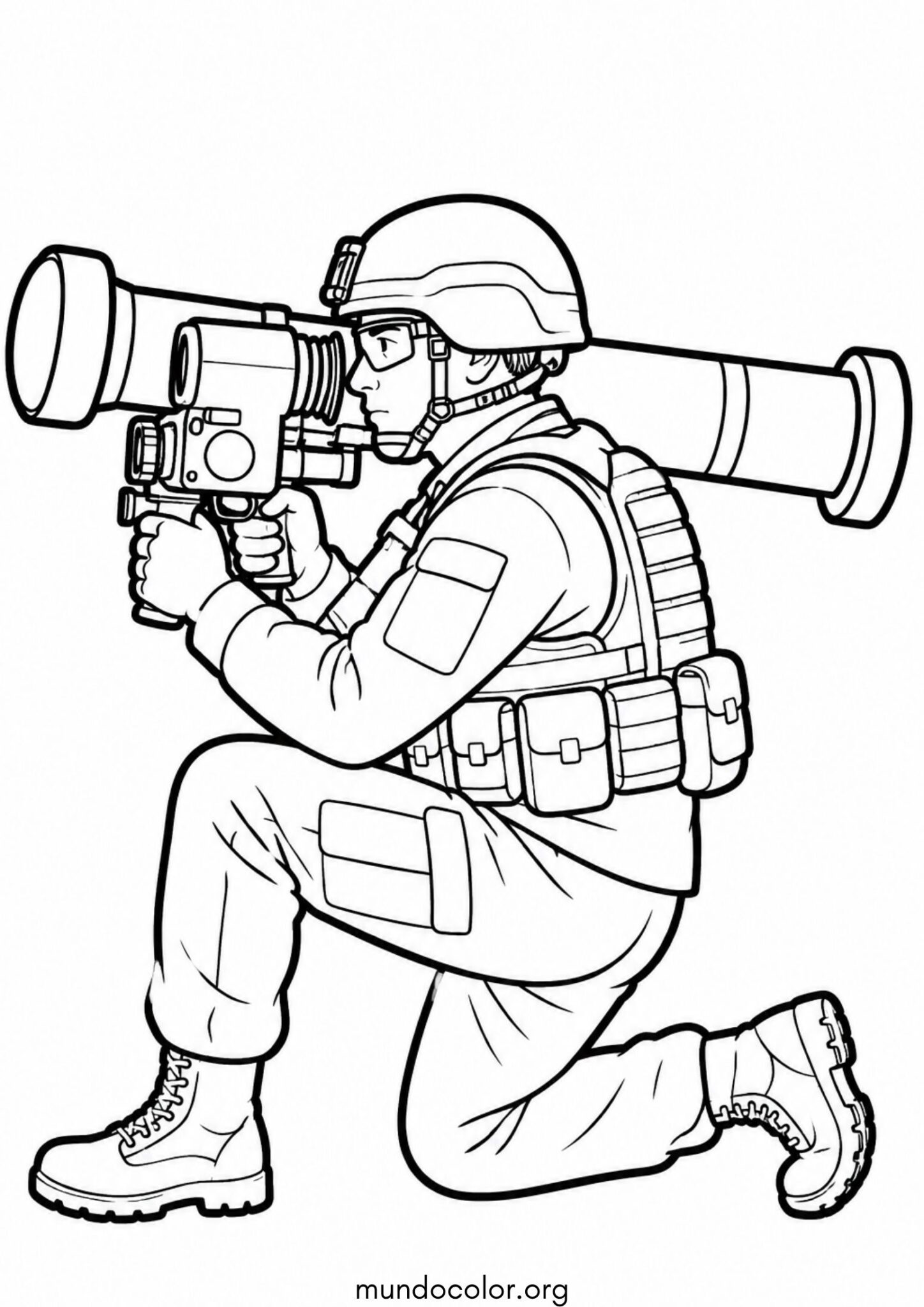 Dibujo de Lanzamisiles Javelin para imprimir Dibujo de Lanzamisiles Javelin para colorear