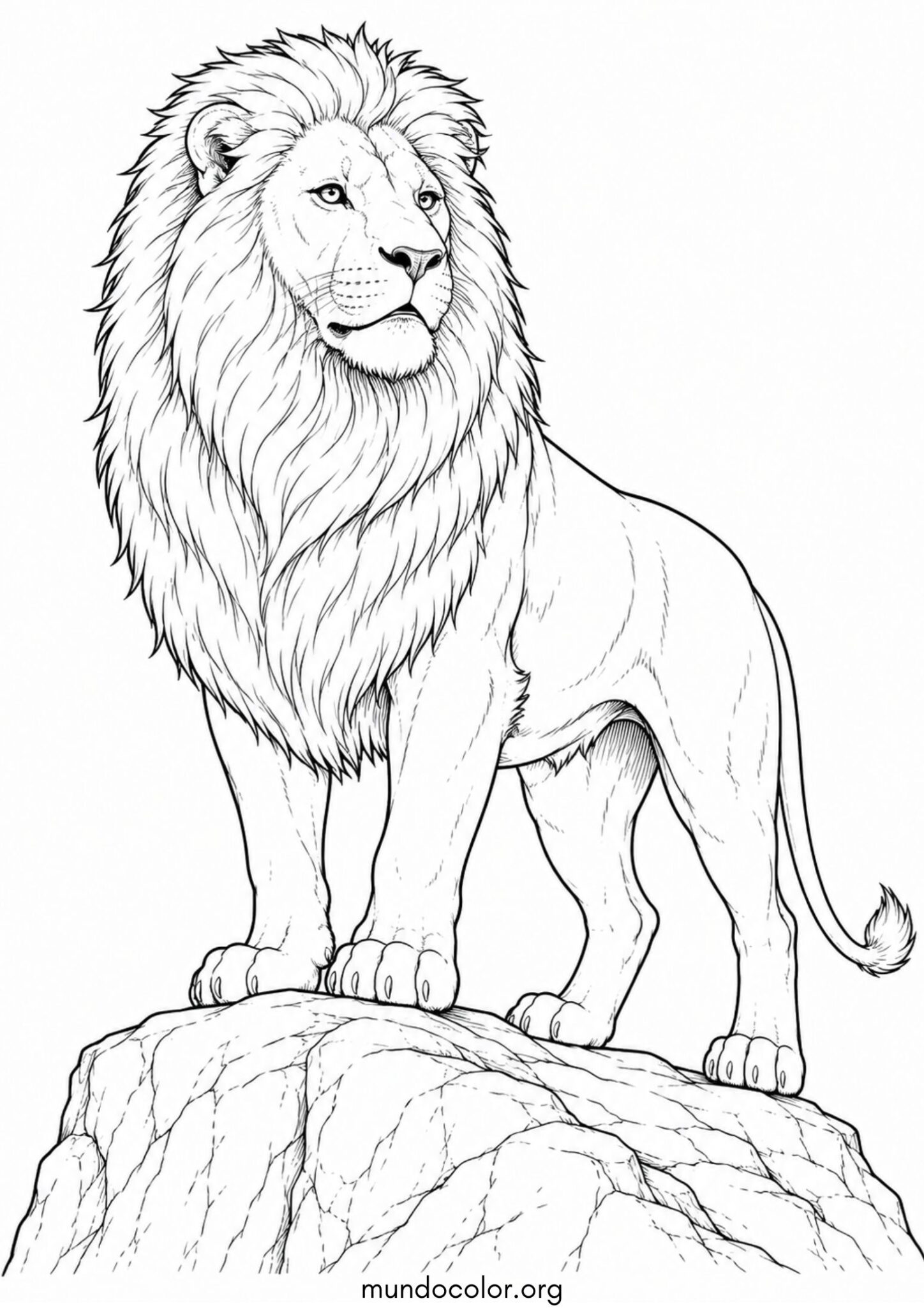 Dibujo de León macho alfa para colorear
