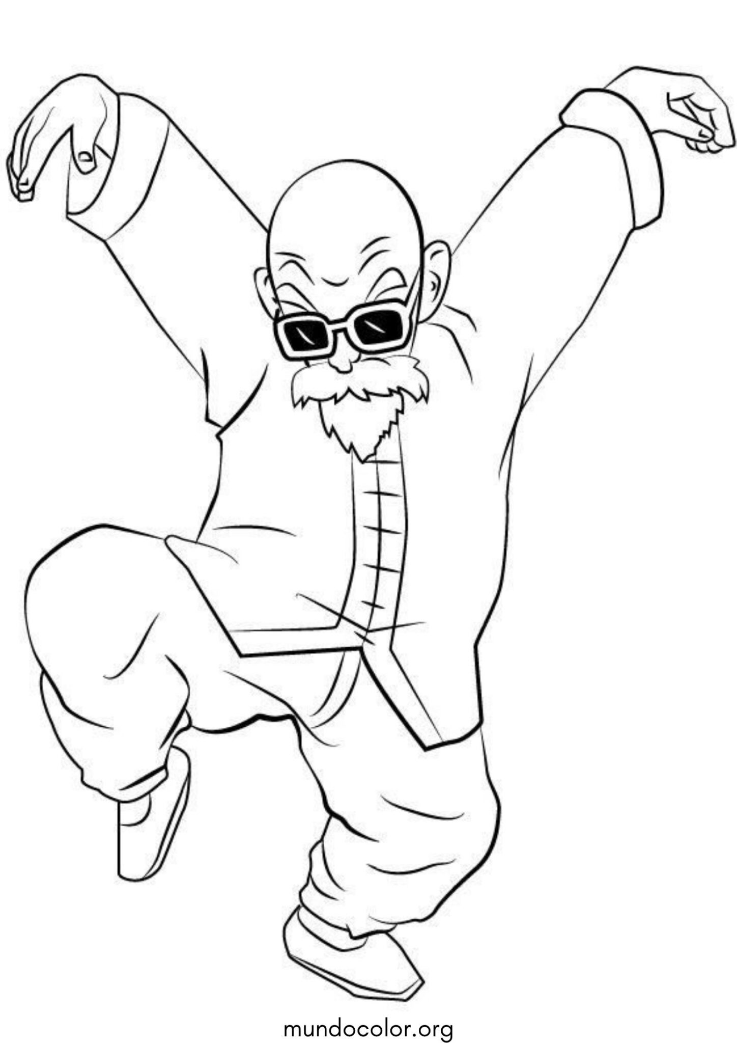 Dibujo de Maestro Roshi (Dragon Ball) para colorear