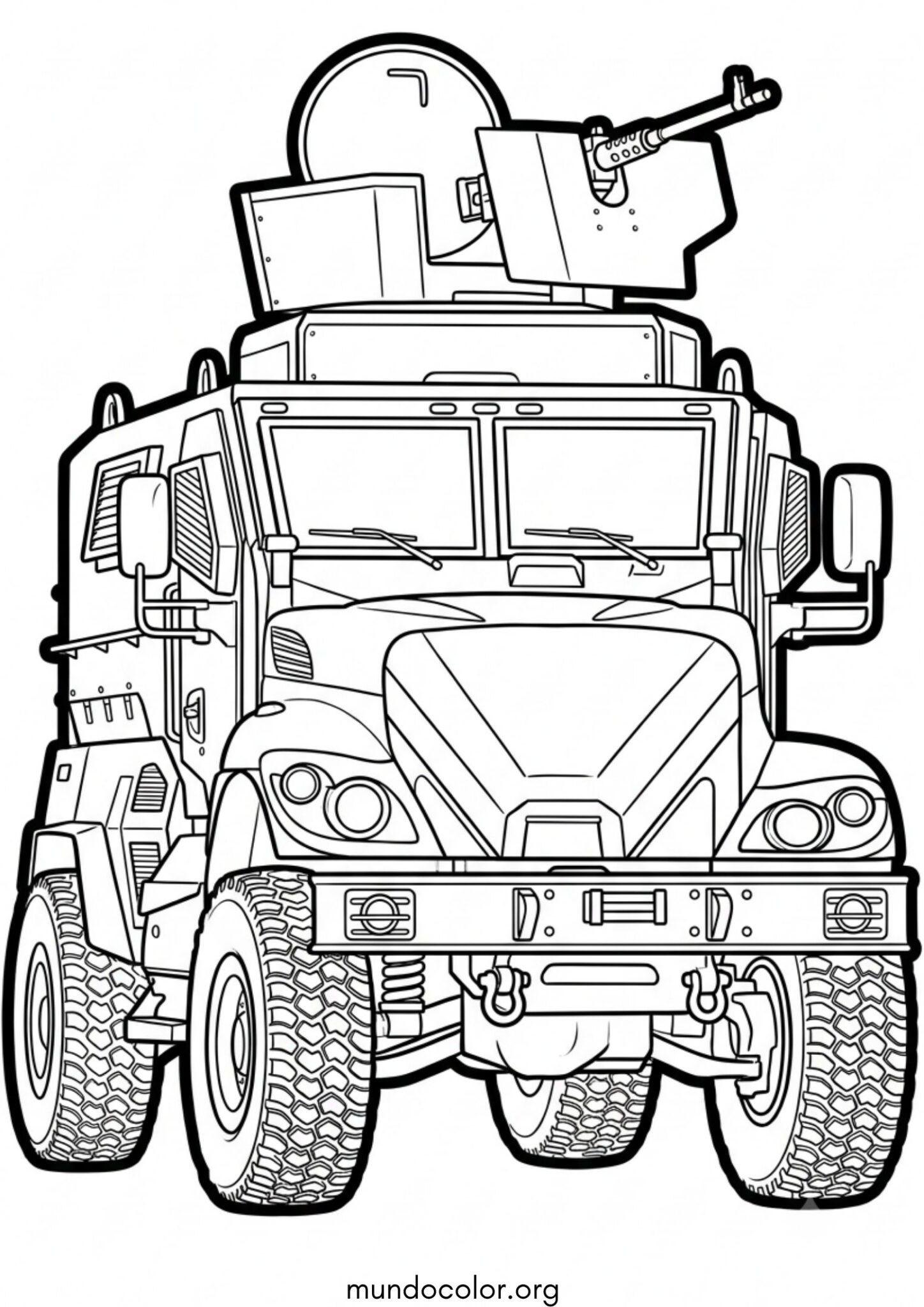 Dibujo de Vehículo blindado de transporte MaxxPro para imprimir Dibujo de Vehículo blindado de transporte MaxxPro para colorear