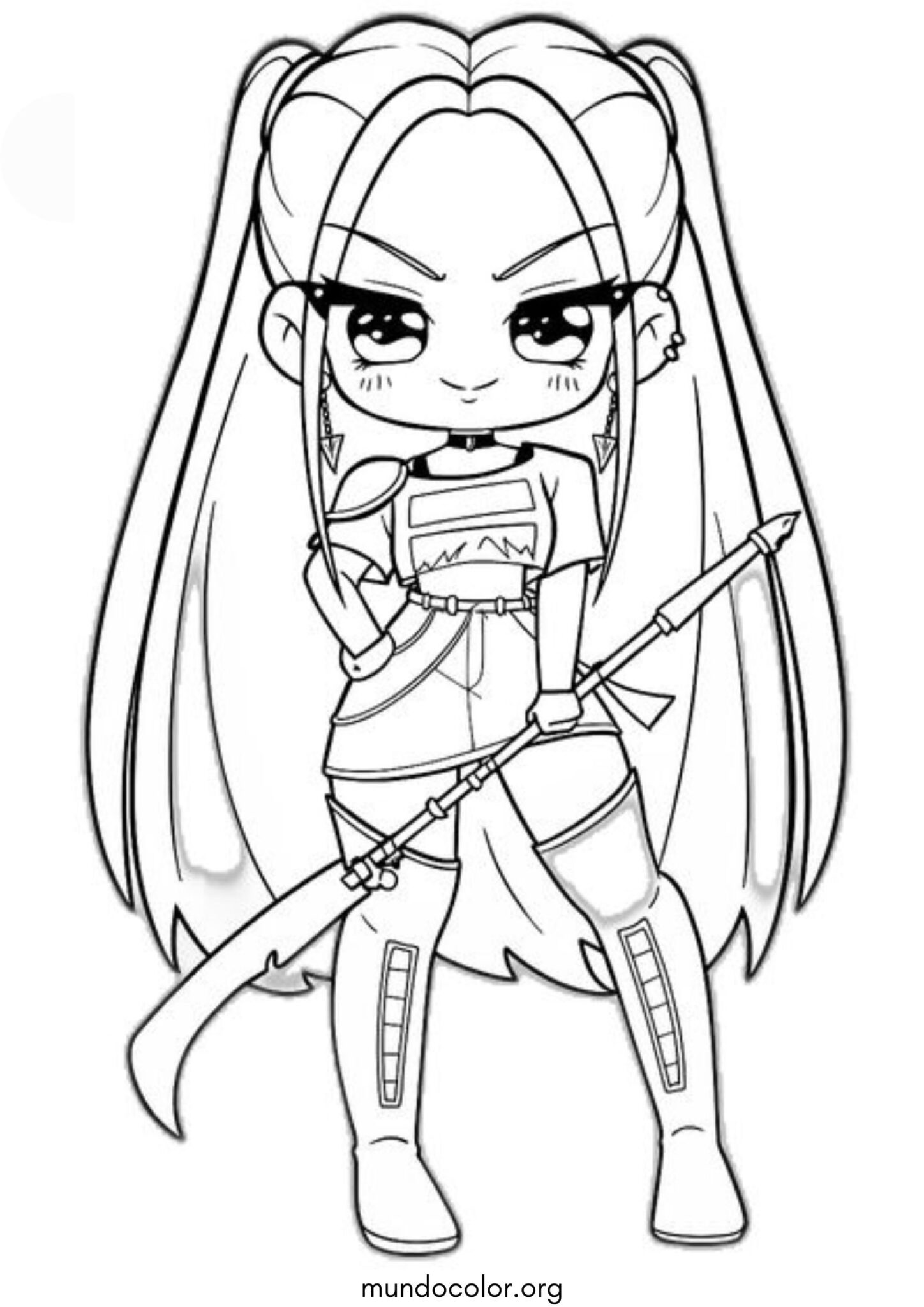 Dibujo de Mira chibi (K-Pop: Cazadores de demonios) para colorear