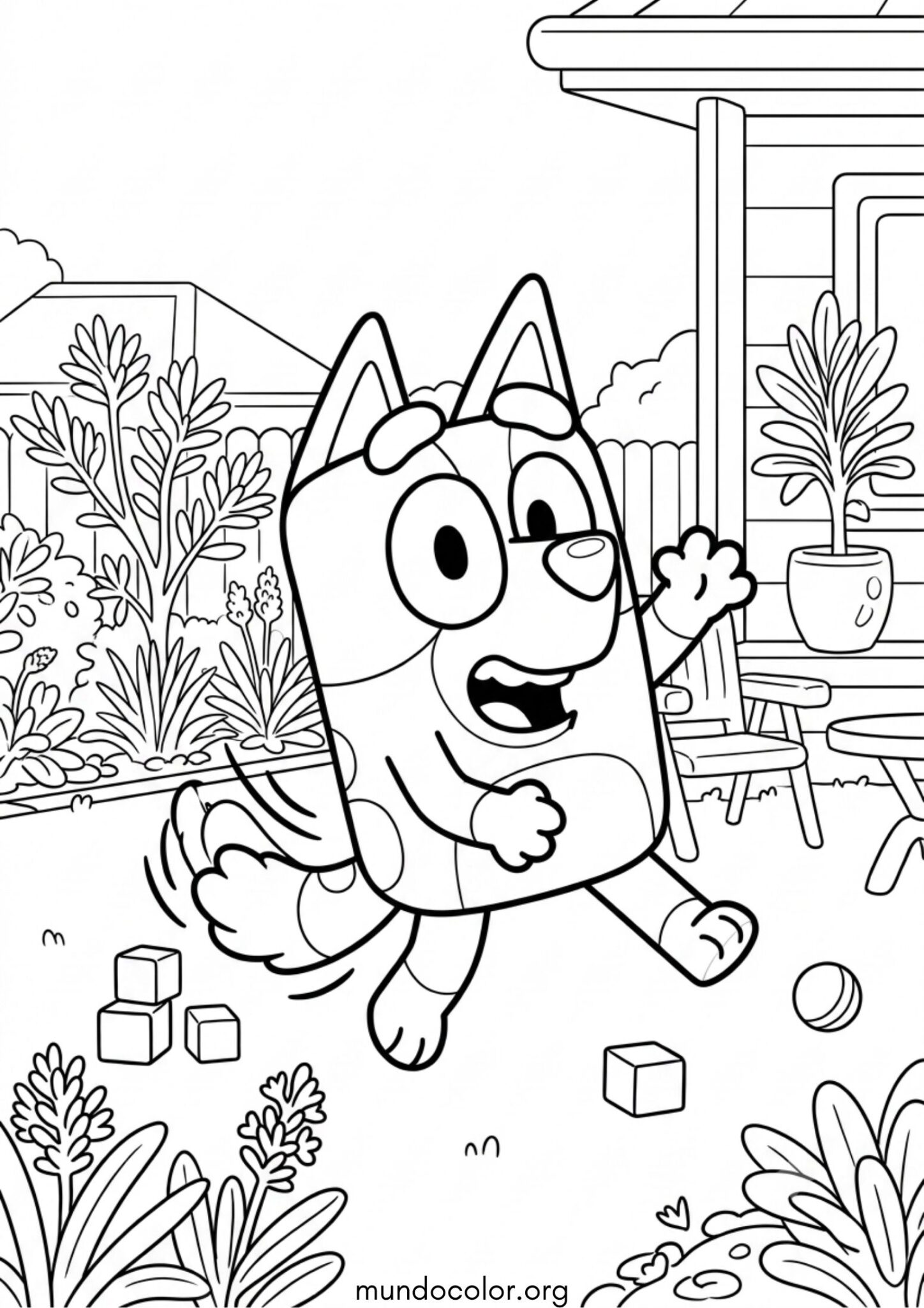 Dibujo de Muffin de Bluey para imprimir Dibujo de Muffin de Bluey para colorear