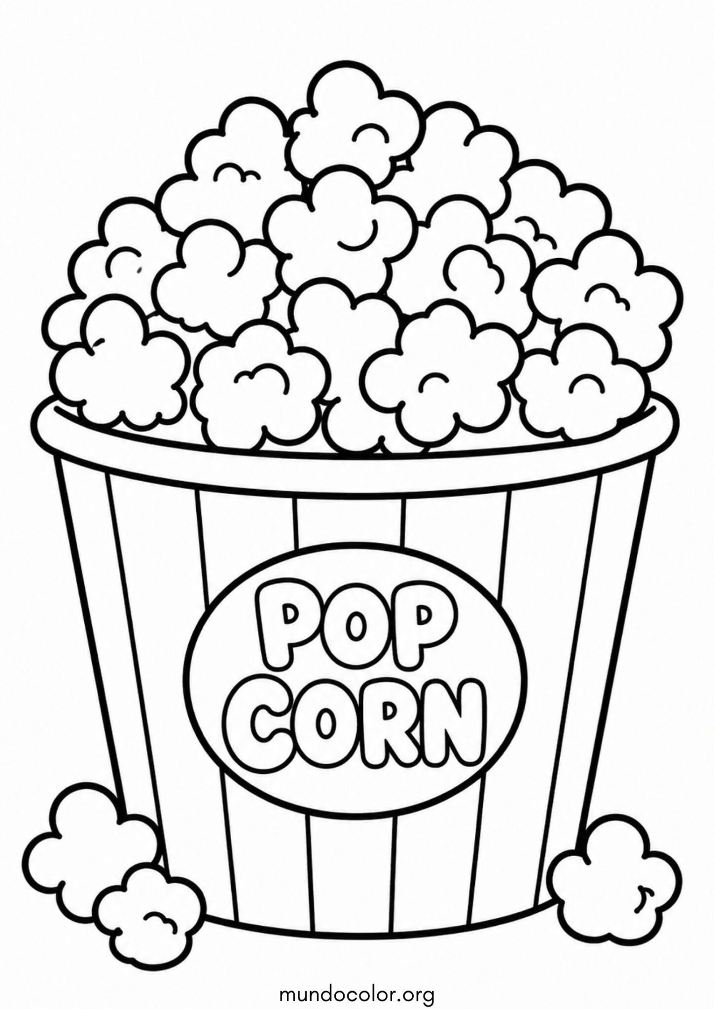 Dibujo de Palomitas de maíz para colorear