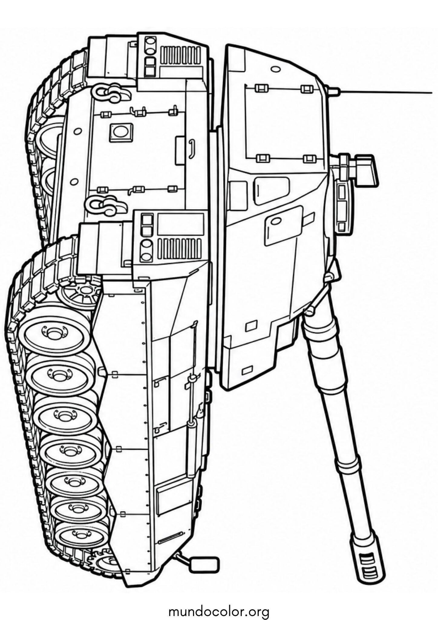 Dibujo de Artillería autopropulsada Panzerhaubitze 2000 para colorear