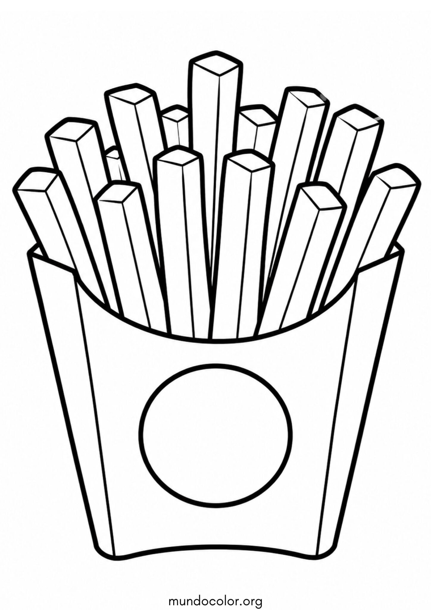 Dibujo de Patatas fritas para colorear