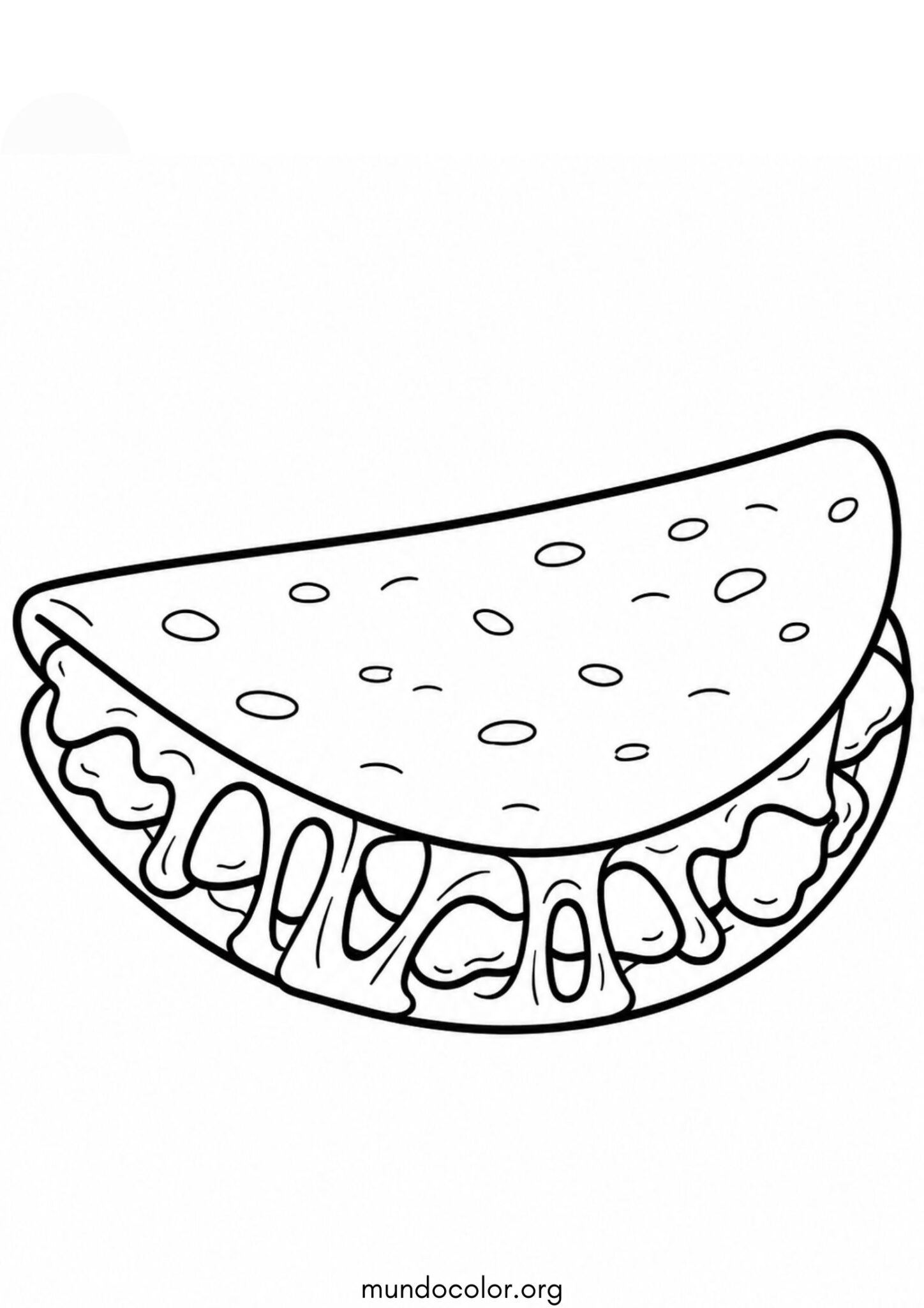Dibujo de Quesadilla para colorear