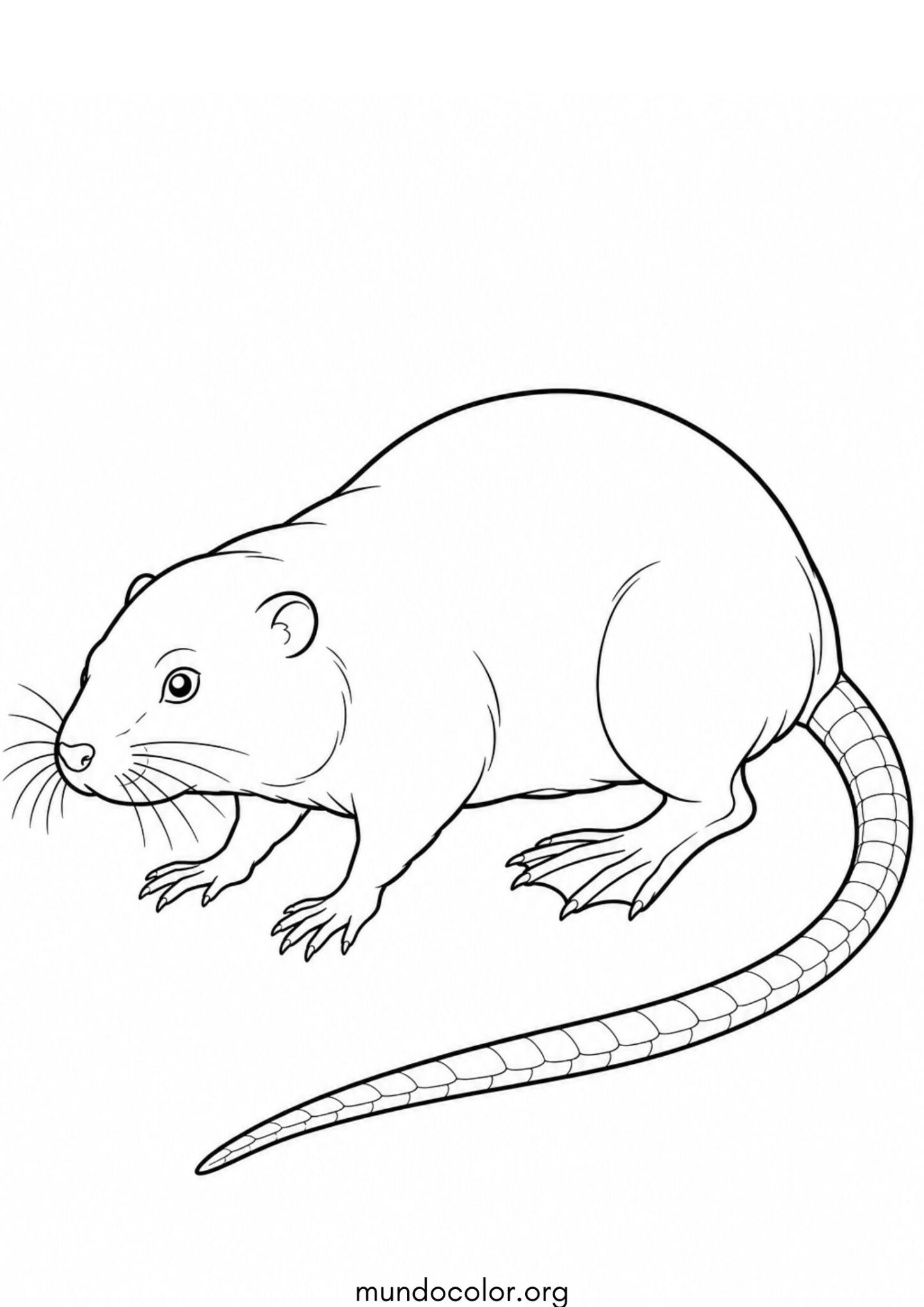 Dibujo de Rata almizclera para colorear