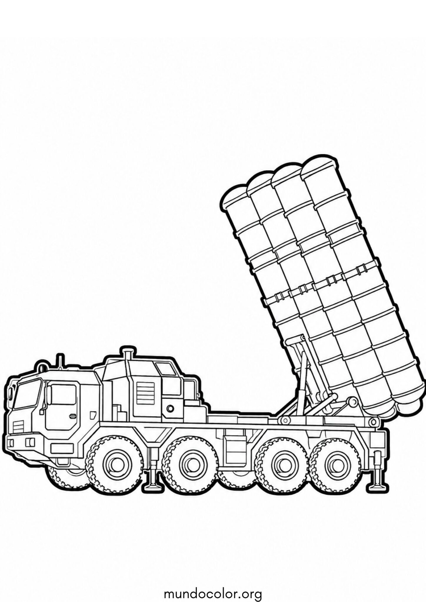 Dibujo de Sistema de defensa aérea S-300 para imprimir Dibujo de Sistema de defensa aérea S-300 para colorear