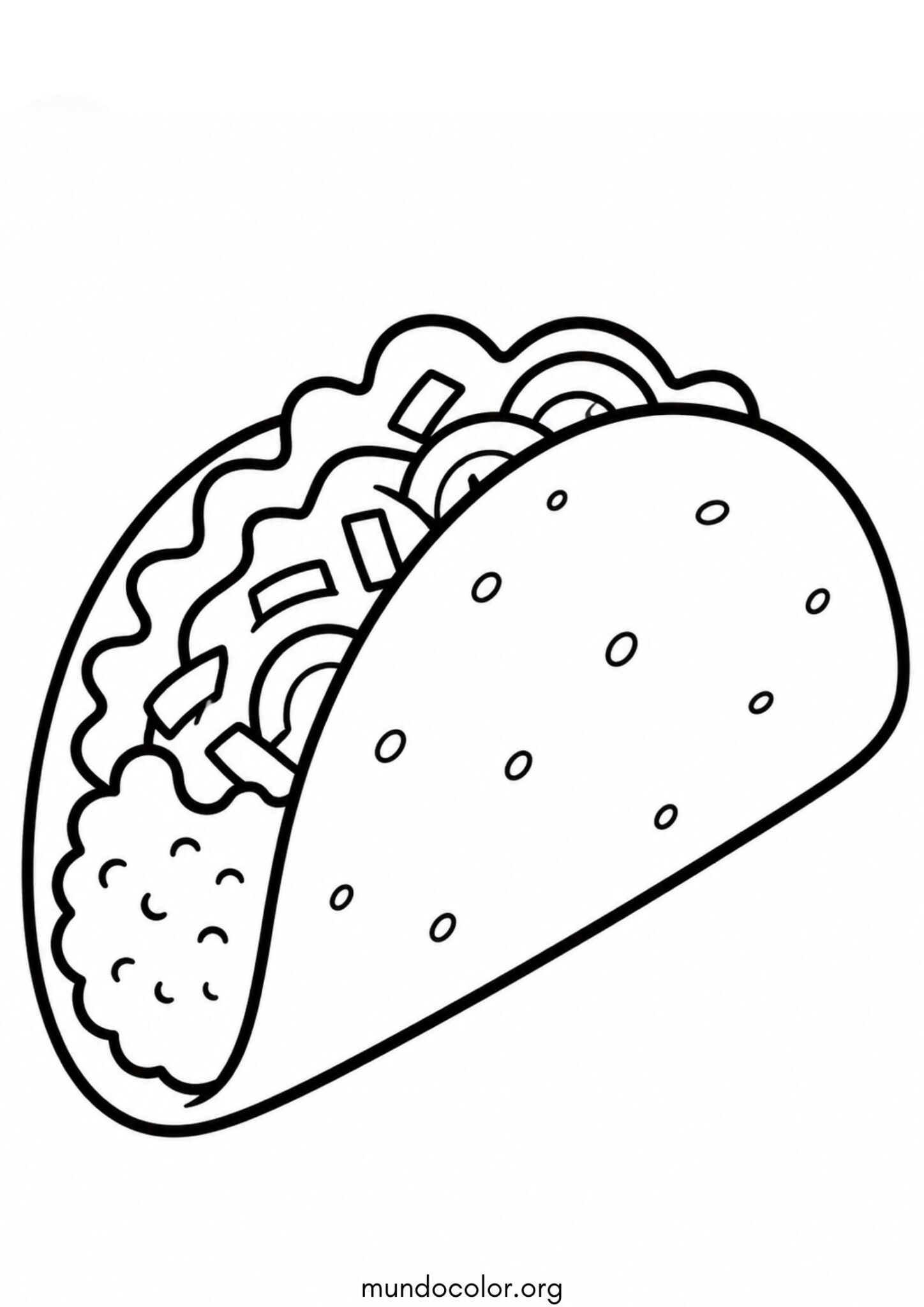 Dibujo de Taco para colorear