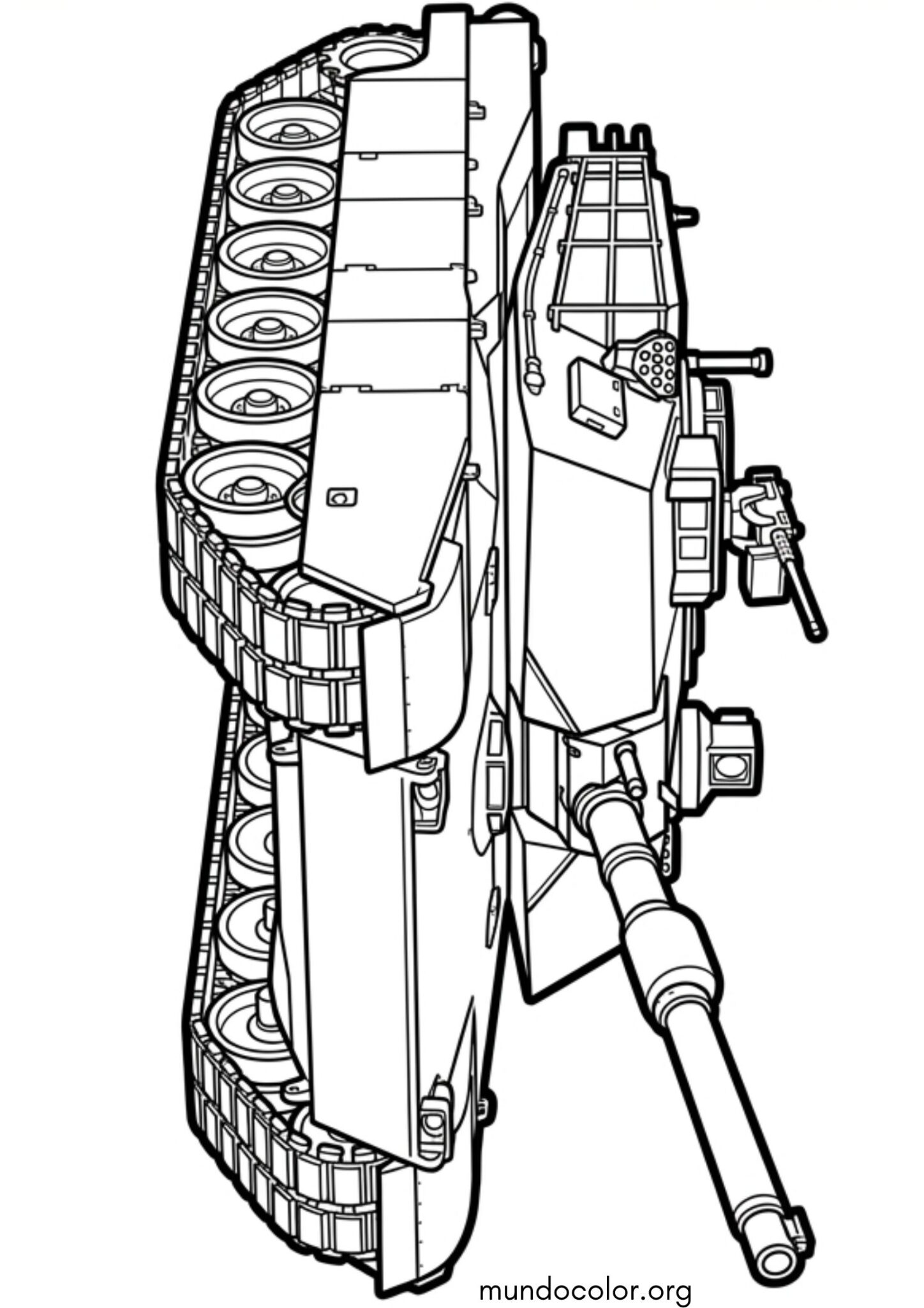 Dibujo de Tanque M1 Abrams para imprimir Dibujo de Tanque M1 Abrams para colorear