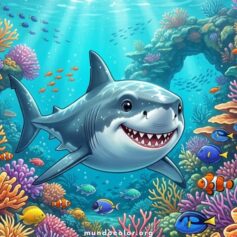 Dibujos de Tiburones para Colorear 🦈 Gratis en PDF e Imprimir en A4