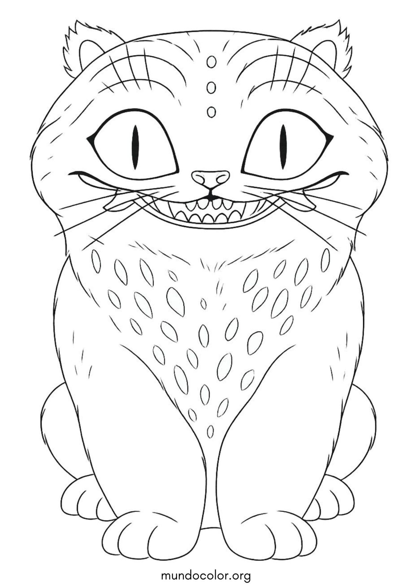 Dibujo de Tigre Derpy tierno (K-Pop: Cazadores de demonios) para colorear