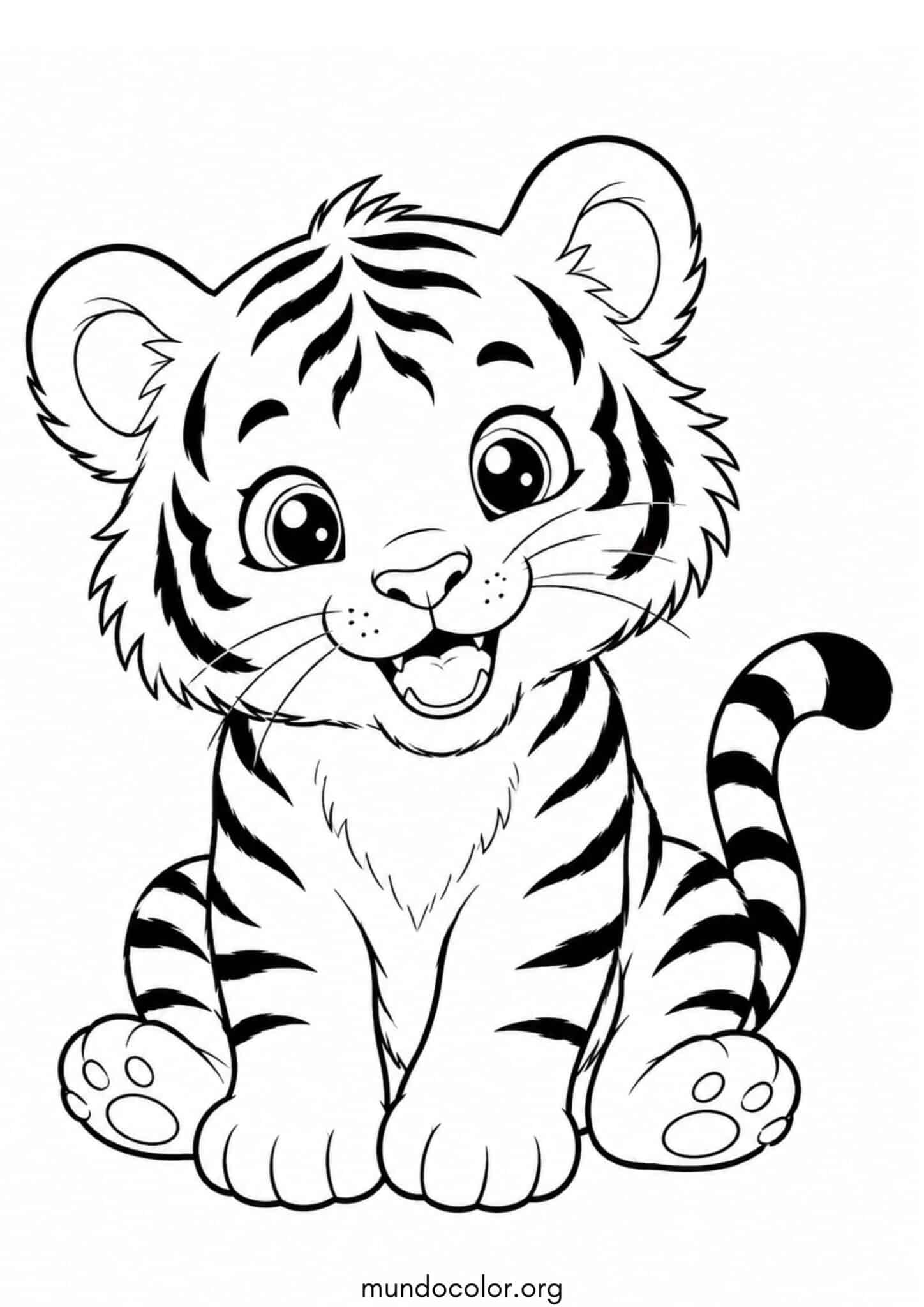 Dibujo de Tigrito bebé para colorear