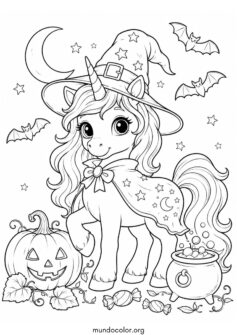 Unicornio de Halloween