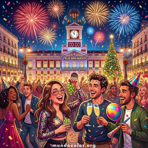 Розмальовки Año Nuevo y Nochevieja 🥂