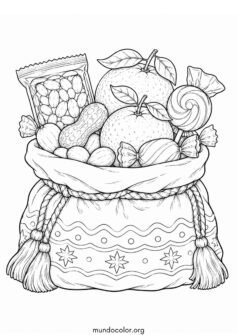 Las Posadas Navideñas – Bolsita de aguinaldos llena de caramelos, cacahuates y mandarinas