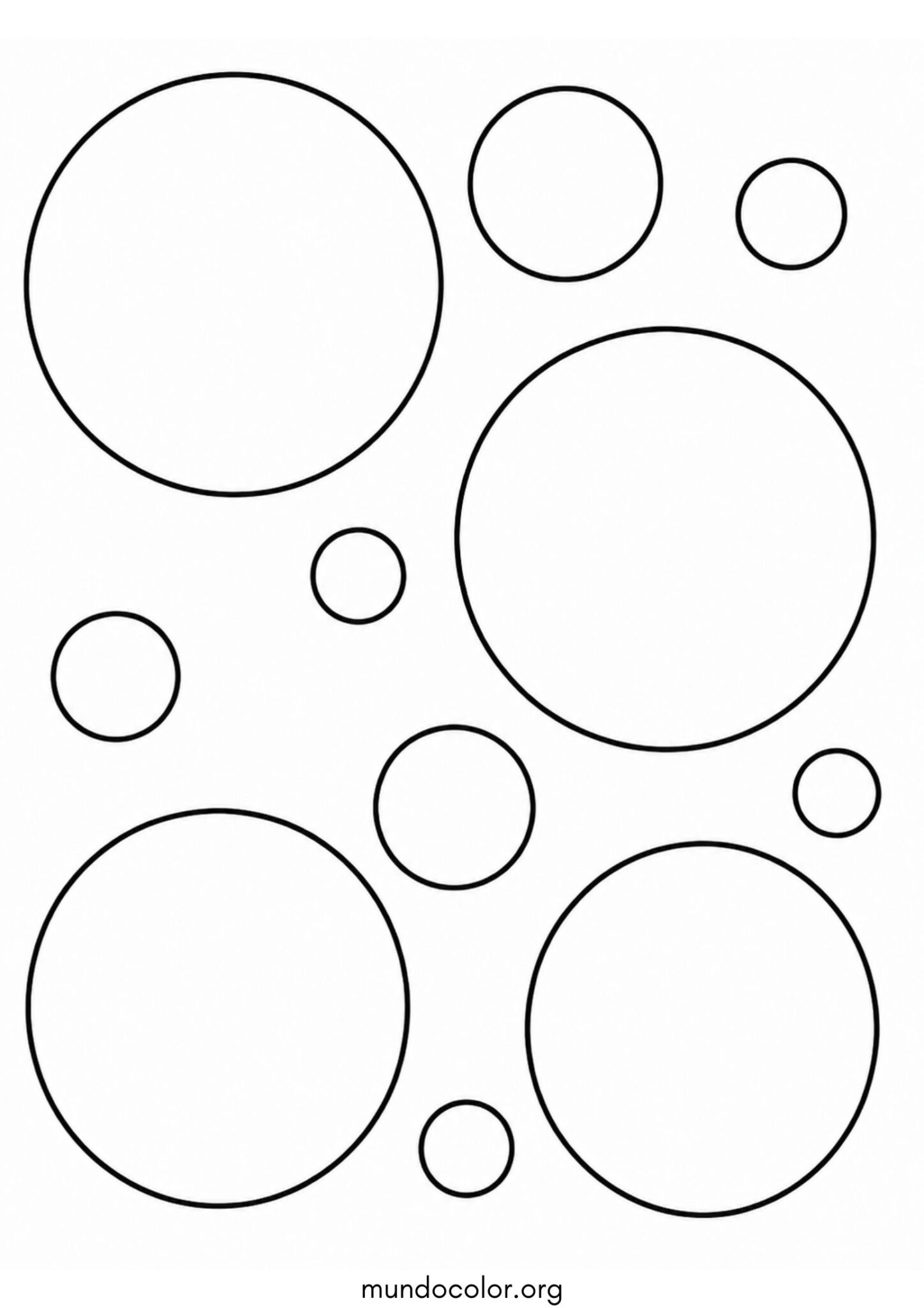 Dibujo de Círculos pequeños y grandes para colorear