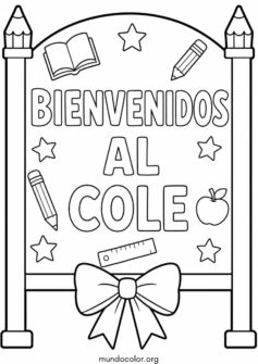 Regreso a clases – Cartel de Bienvenidos al Cole