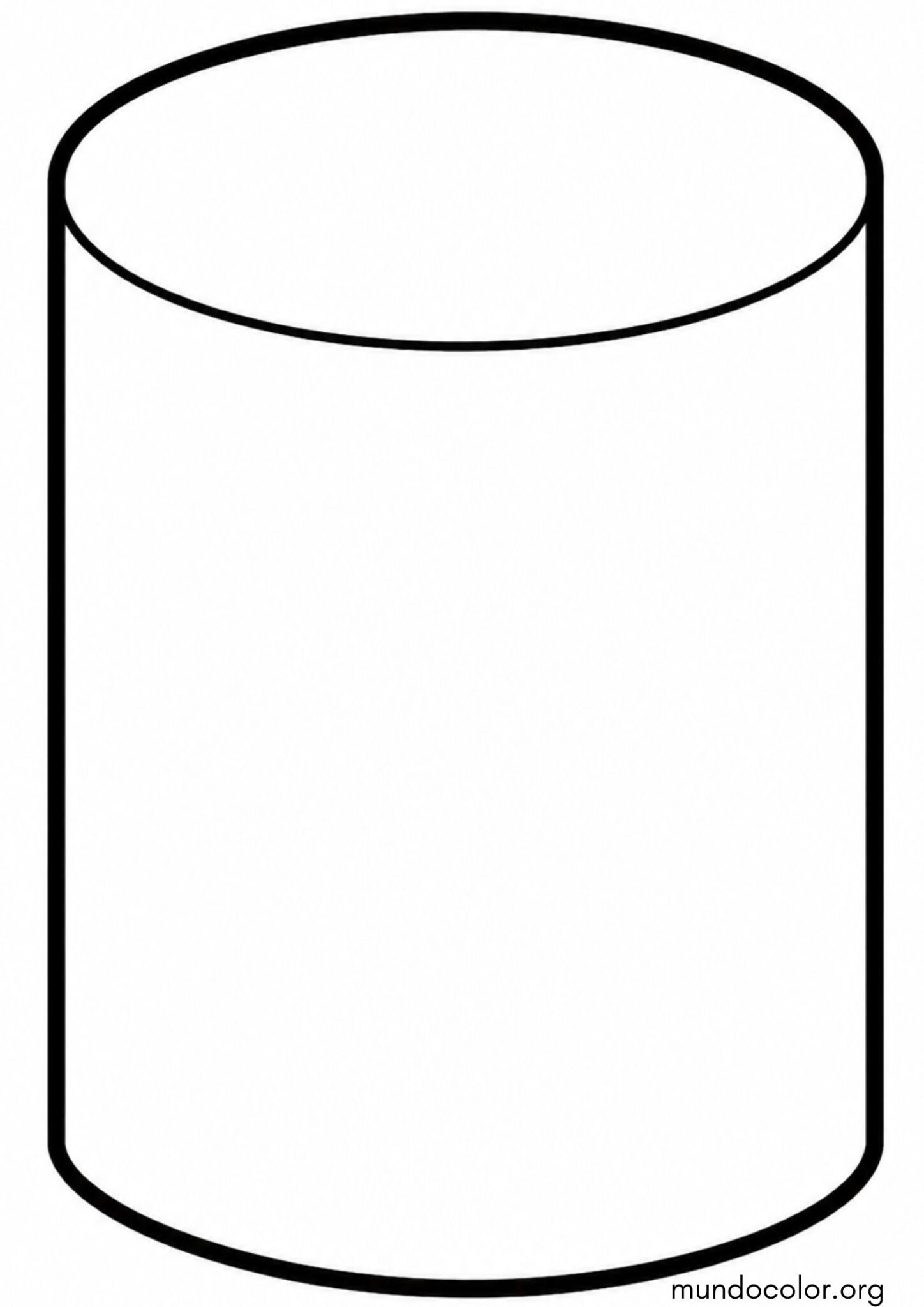 Dibujo de Cilindro para colorear