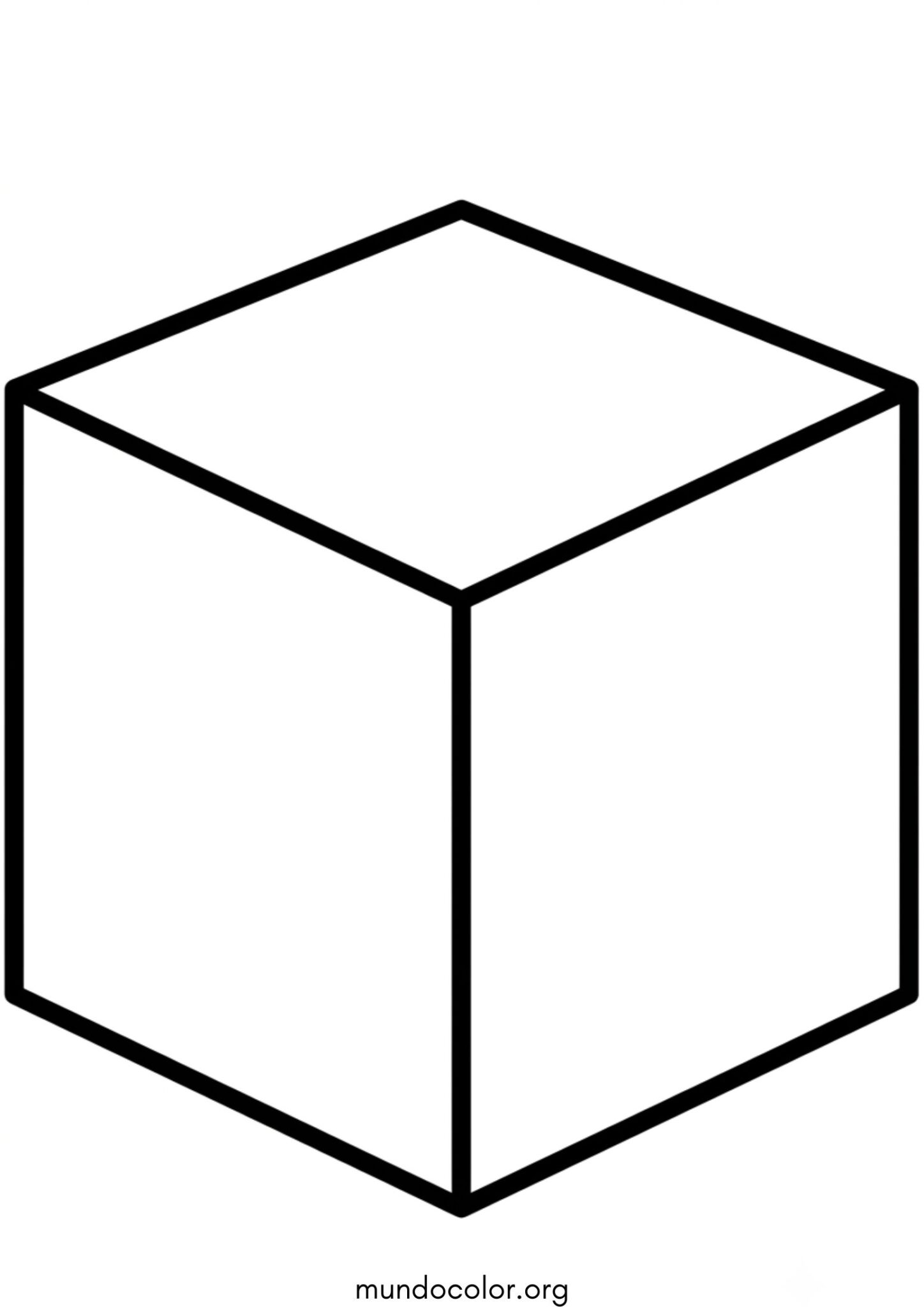 Dibujo de Cubo para colorear
