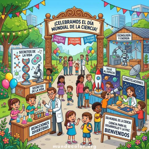 Розмальовки Día Mundial de la Ciencia 🧪