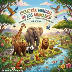 Dibujos del Día Mundial de los Animales para Colorear – PDF y A4