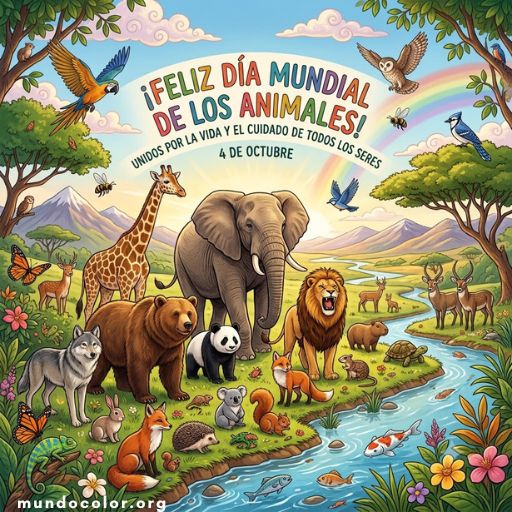 Розмальовки Día Mundial de los Animales