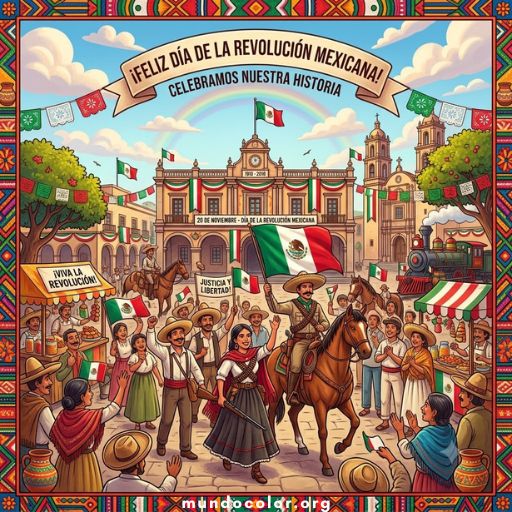 Розмальовки Día de la Revolución Mexicana