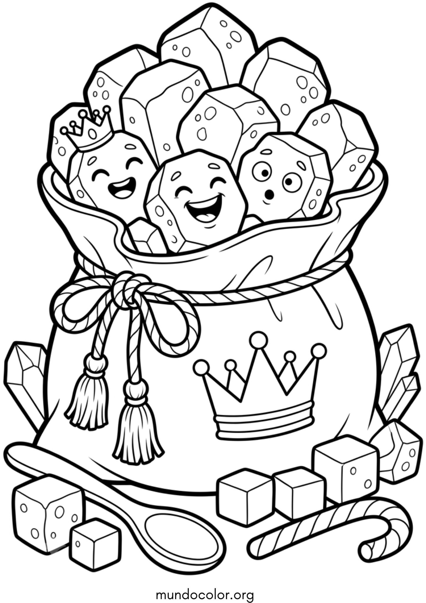 Dibujo de Dibujo de carbón dulce de los Reyes Magos para imprimir Dibujo de Dibujo de carbón dulce de los Reyes Magos para colorear
