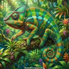 Dibujos de Camaleones para Colorear 🦎 Gratis en PDF e Imprimir A4 