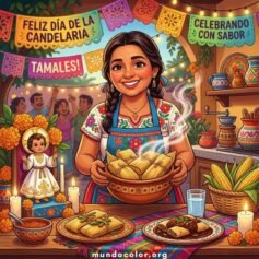 Dibujos del Día de la Candelaria para Colorear – Tamales PDF y A4