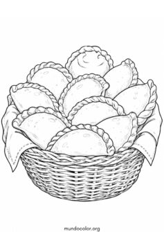 Empanadas argentinas y pastelitos en una canasta